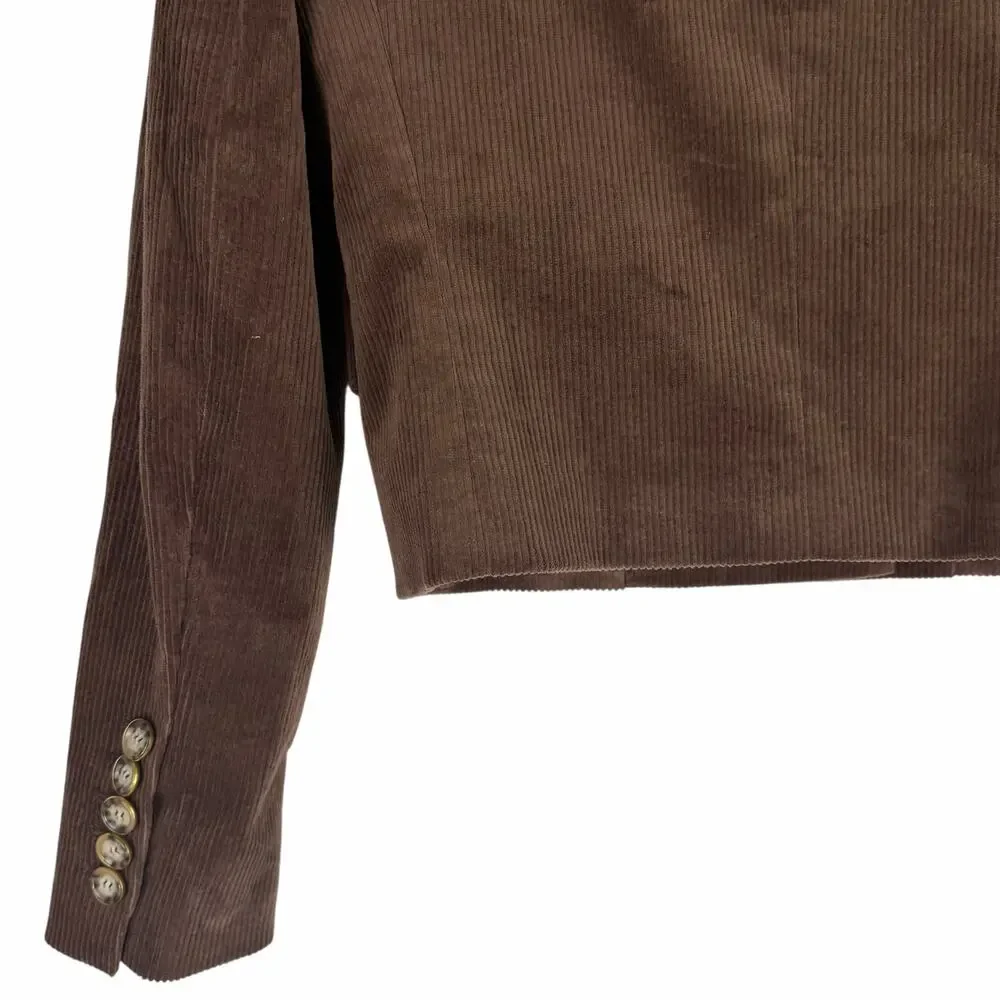Veronica Beard Bentley Double Breasted Corduroy Jacket Brown Size 2 - Picture 10 of 11